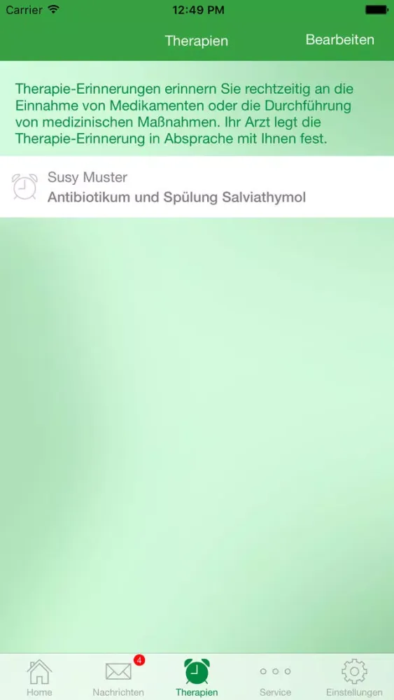Zrzuty ekranu PraxisApp Mein Pädiater