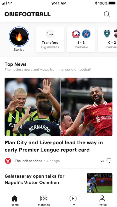 OneFootball - Soccer Scores Ekran Görüntüleri