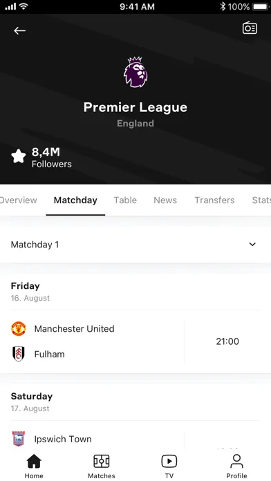 OneFootball - Soccer Scores Ekran Görüntüleri