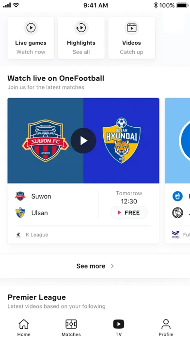 OneFootball - Soccer Scores Ekran Görüntüleri