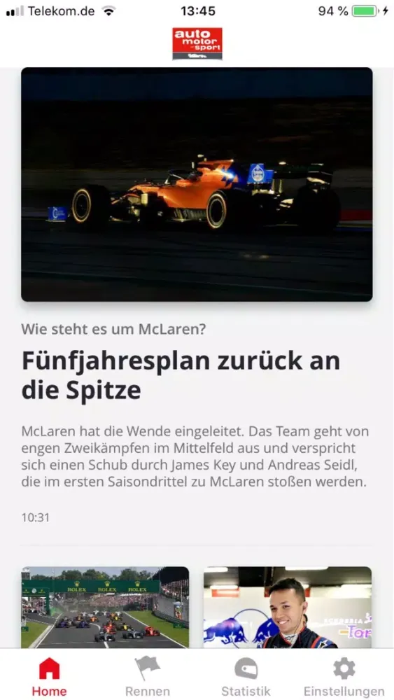 Ảnh chụp màn hình của auto motor und sport Formel !