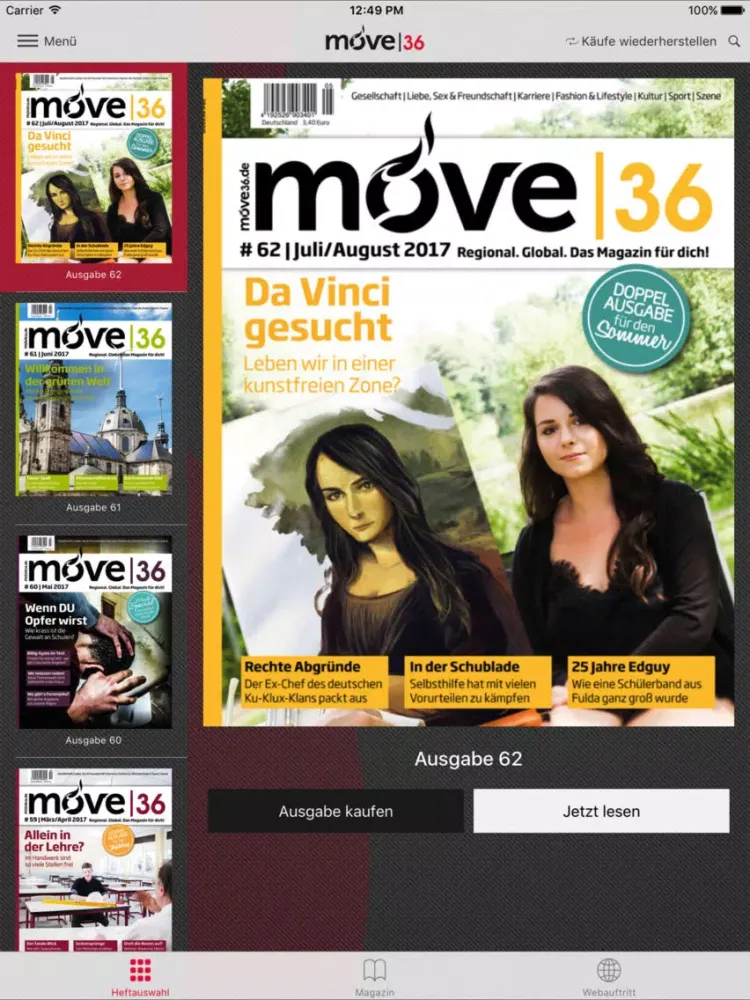 move36 - Das Magazin für dich! iPad  سکرین شاٹس
