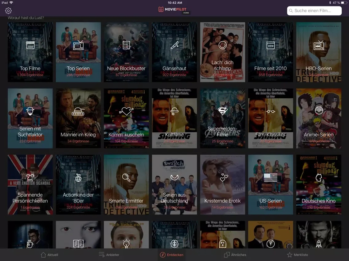 Moviepilot Home: Filme, Serien iPad 应用截图