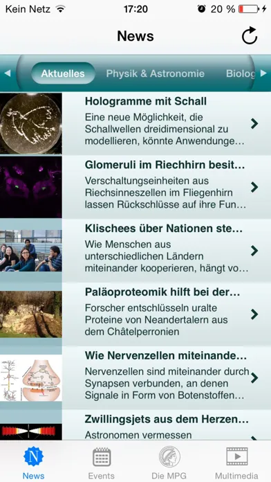 MaxPlanckApp Ekran Görüntüleri