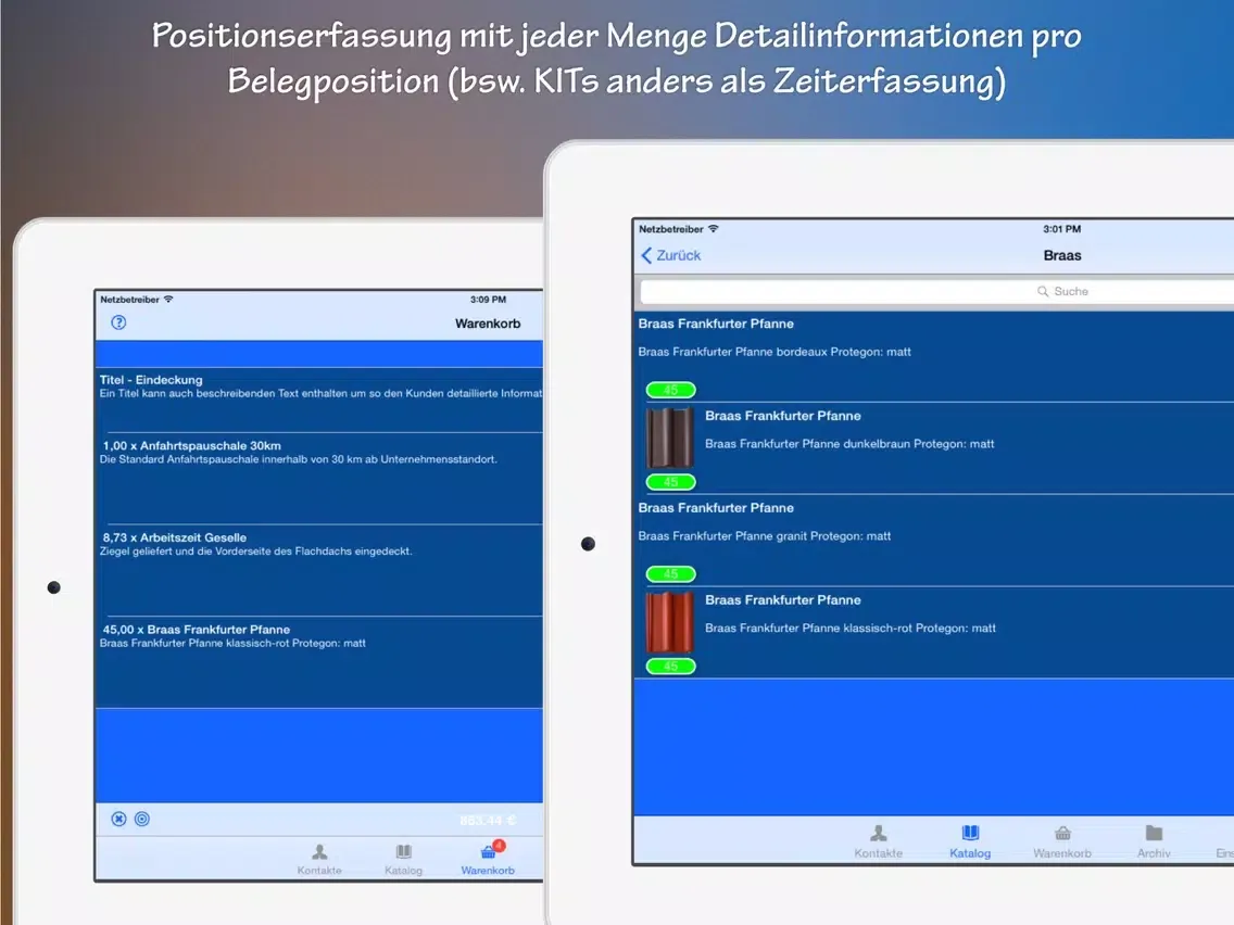 Tangkapan skrin HWA - Die Handwerker App PRO iPad 