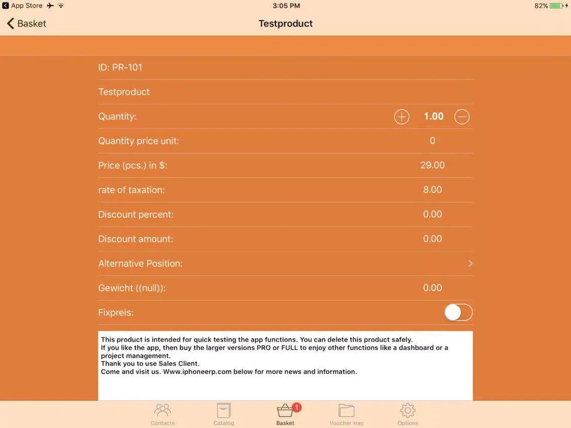 Sales Client Offer Maker iPad 应用截图