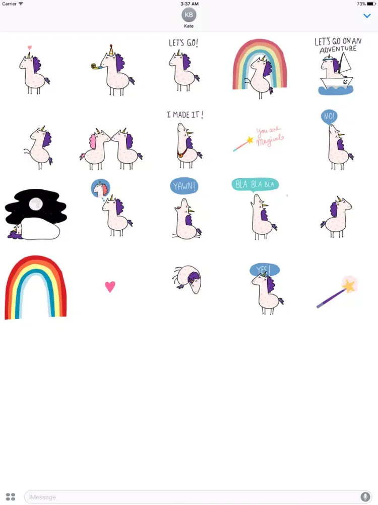Tangkapan skrin Lucy Unicorn - Animated iPad 