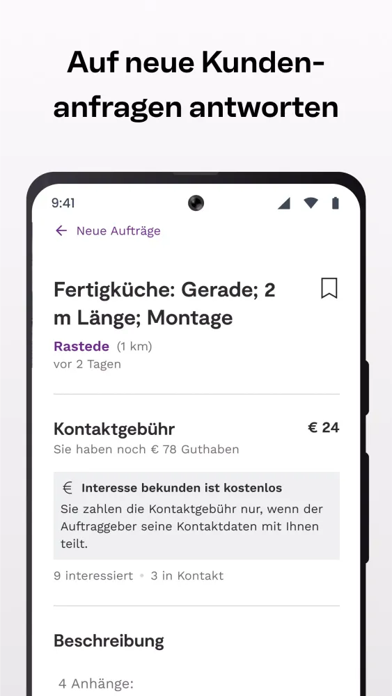 MyHammer Auftragssuche سکرین شاٹس