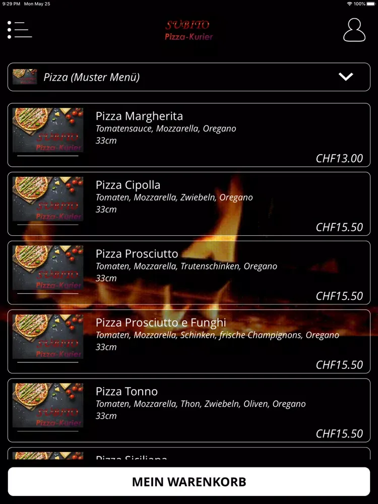 Captures d'écran de Subito Pizza Kurier iPad 