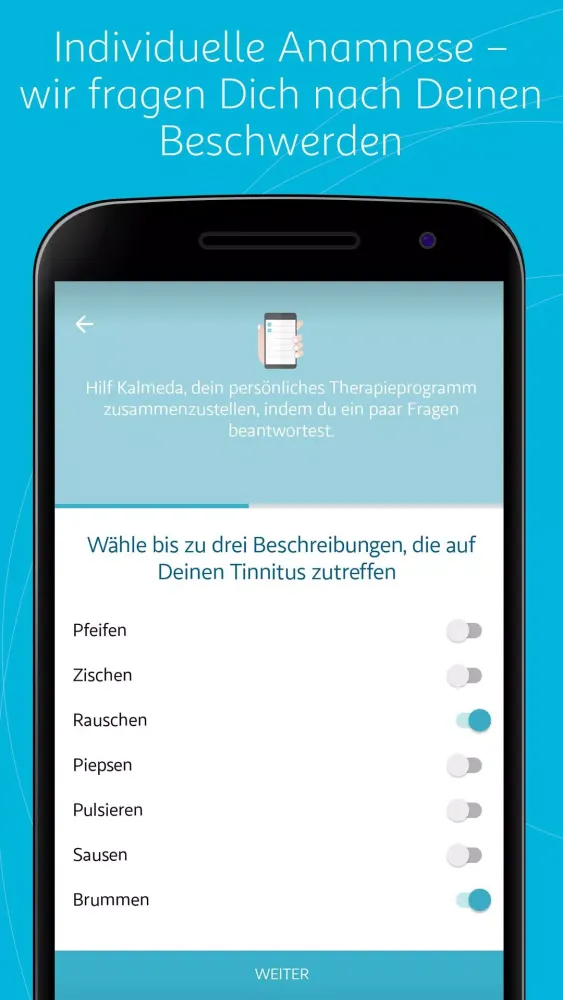 Kalmeda Tinnitus-App Screenshots
