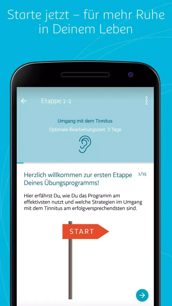 Kalmeda Tinnitus-App Screenshots