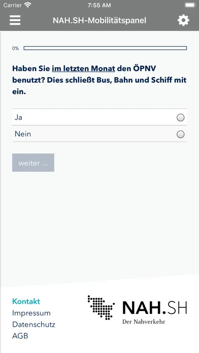 Capturas de pantalla de Das NAH.SH-Mobilitätspanel