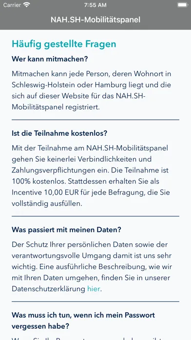 Capturas de pantalla de Das NAH.SH-Mobilitätspanel