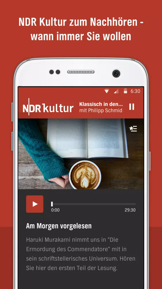 Tangkapan skrin NDR Kultur Radio