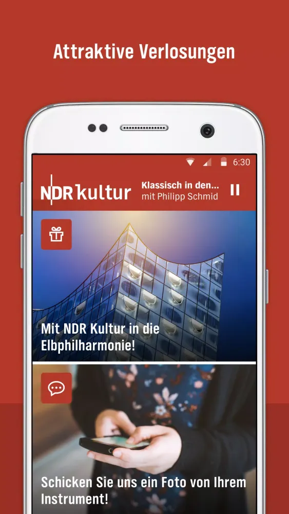 Tangkapan skrin NDR Kultur Radio