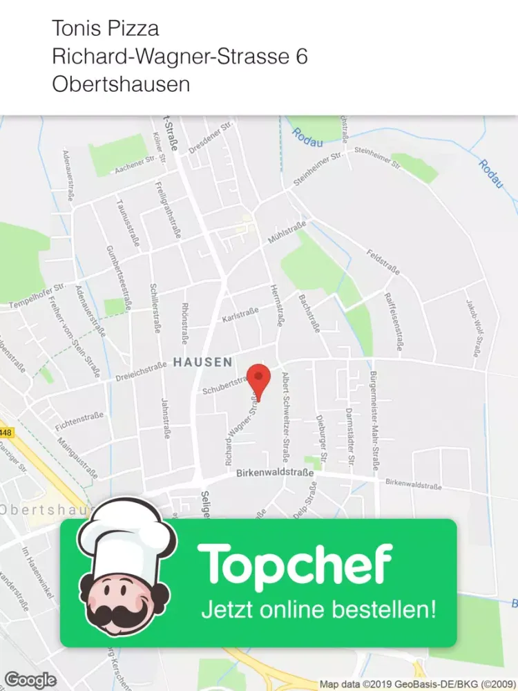 Ảnh chụp màn hình của Tonis Pizza Obertshausen iPad 