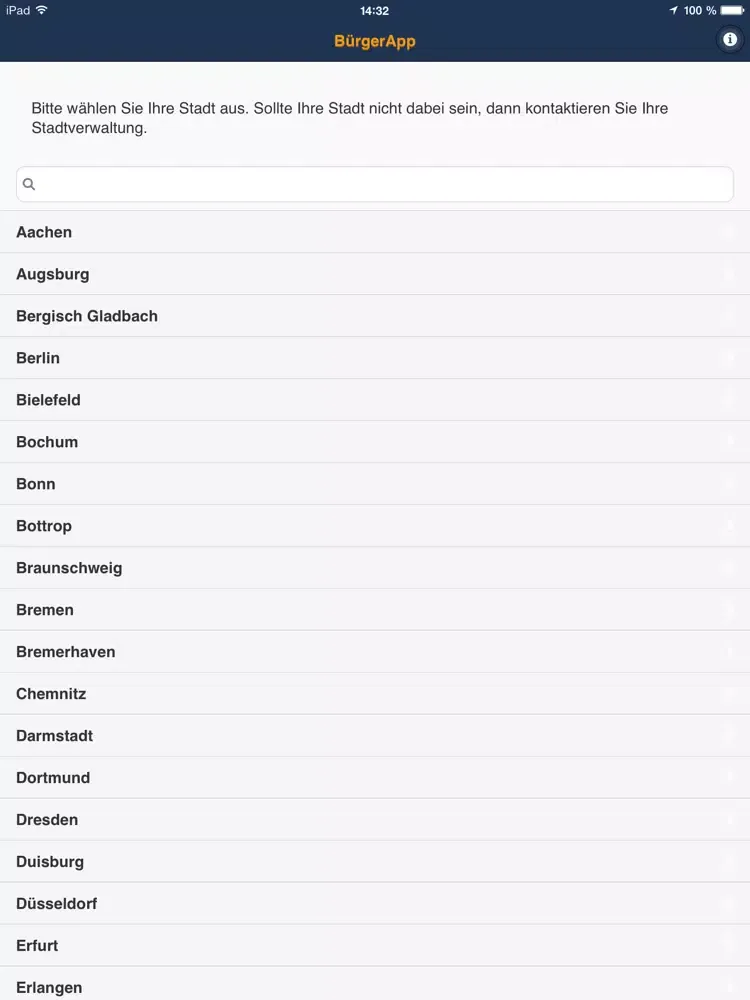 تصاویر BürgerApp iPad 