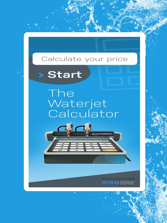 Waterjet-Calculator iPad  스크린샷