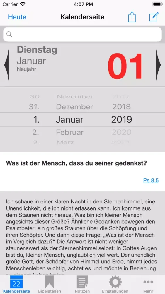 Neukirchener Kalender 2019 Ekran Görüntüleri