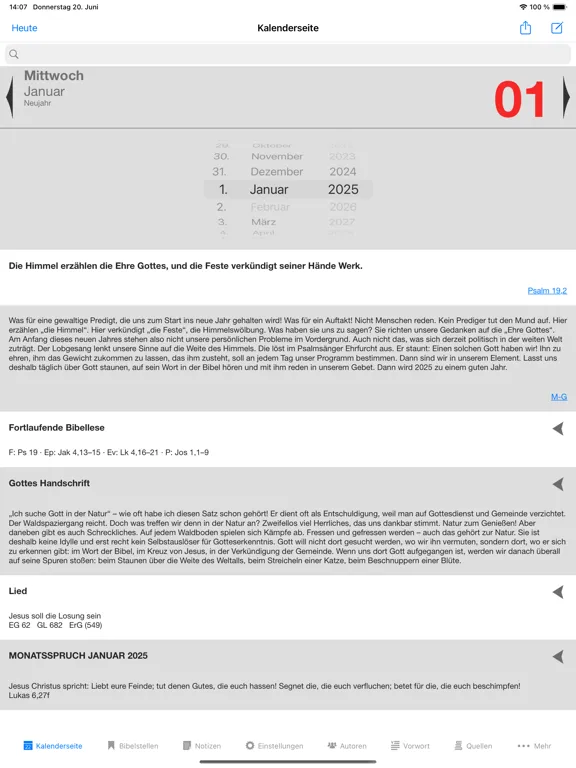 Neukirchener Kalender 2025 iPad  Screenshots
