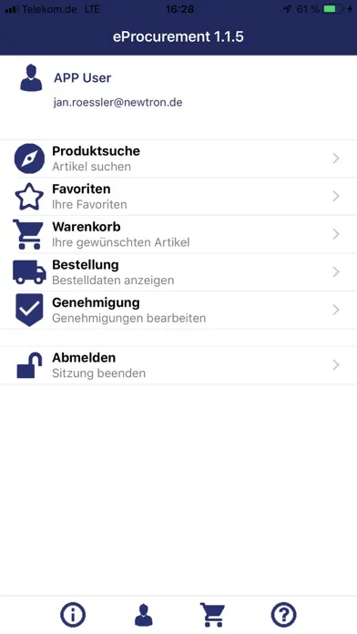 Captures d'écran de Newtron Procurement Mobile APP