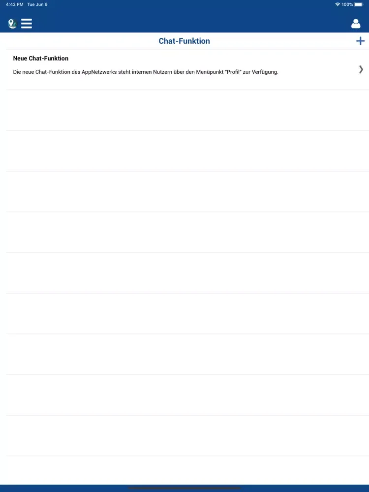 Ảnh chụp màn hình của Netzwerk App iPad 