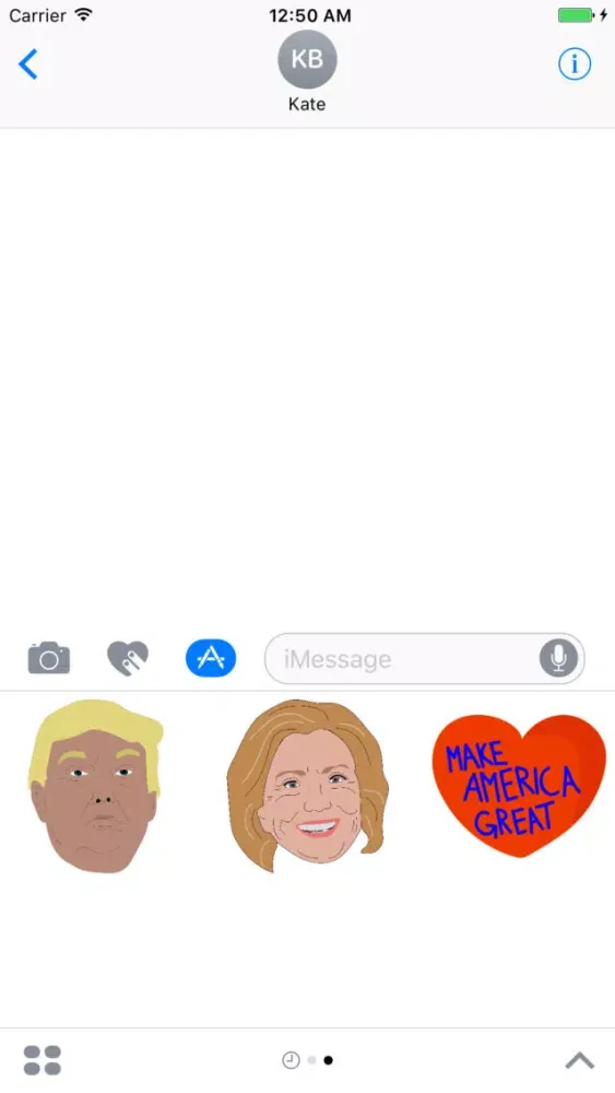 Tangkapan skrin American Election Stickers