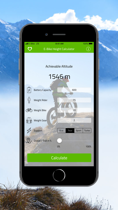 Скриншоты E-Bike Height Calculator