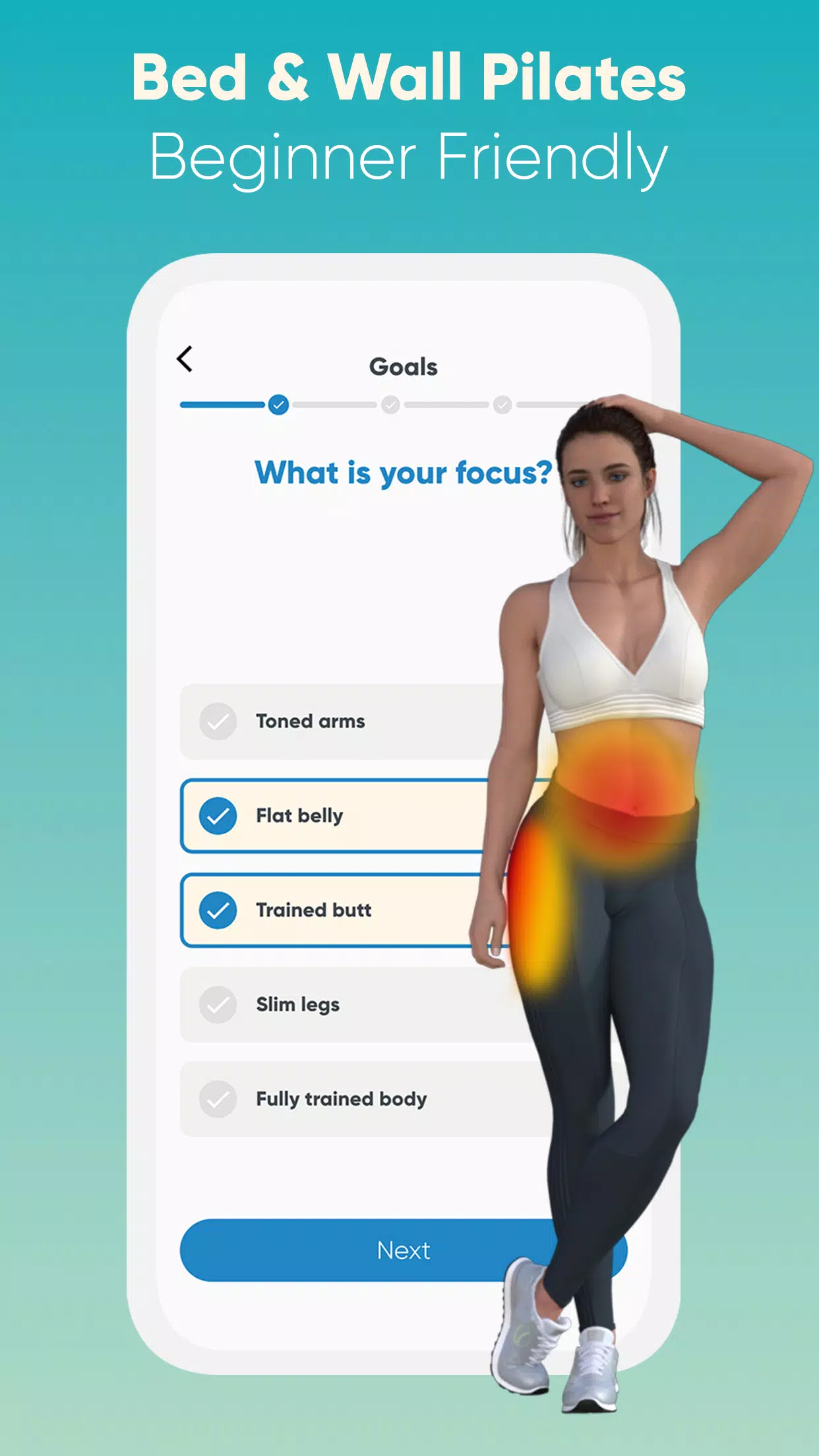 Wall Pilates Lazy Girl Workoutのアプリスクリーンショット5