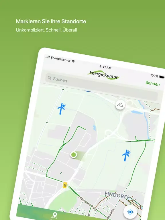 Tangkapan layar Energiekontor iPad 