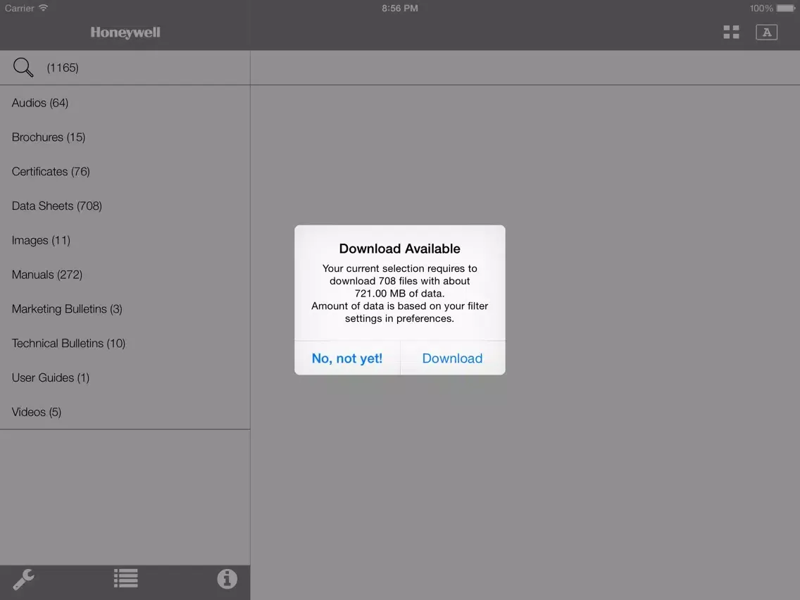 Скриншоты Honeywell FileCloud iPad 