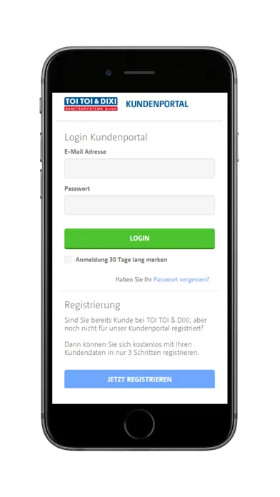 TOI TOI & DIXI Kundenportal Ekran Görüntüleri