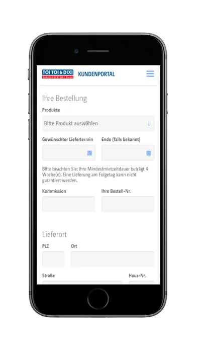 TOI TOI & DIXI Kundenportal Ekran Görüntüleri