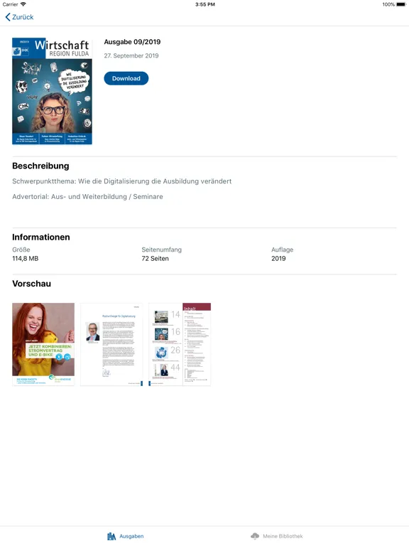 Wirtschaft Region Fulda iPad  Screenshots