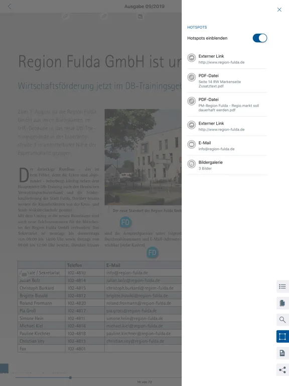 Wirtschaft Region Fulda iPad  Screenshots