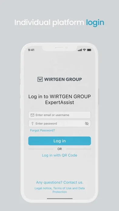 Capturas de tela do WIRTGEN GROUP ExpertAssist