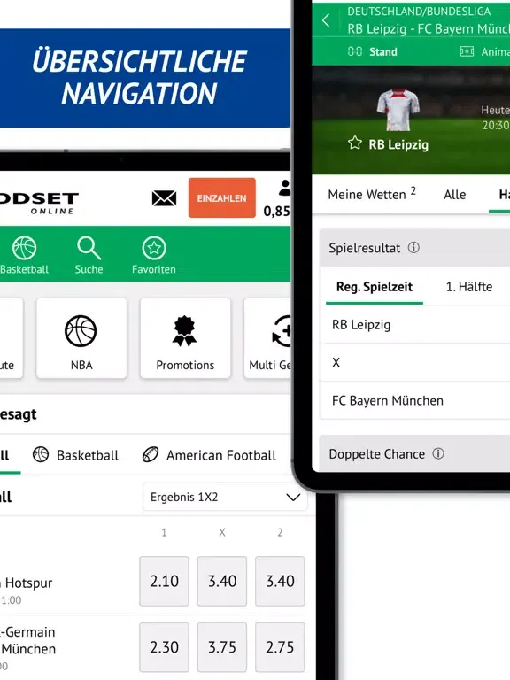 تصاویر ODDSET - Online Sportwetten iPad 