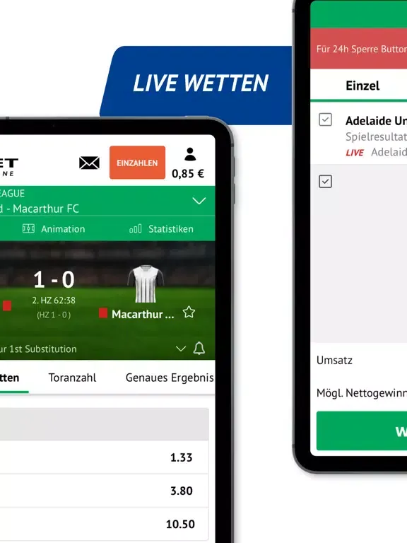 تصاویر ODDSET - Online Sportwetten iPad 