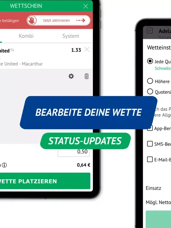 تصاویر ODDSET - Online Sportwetten iPad 