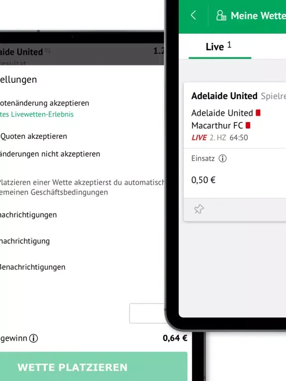 تصاویر ODDSET - Online Sportwetten iPad 