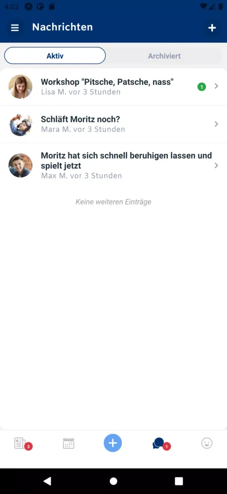 Kita Eltern-App Screenshots