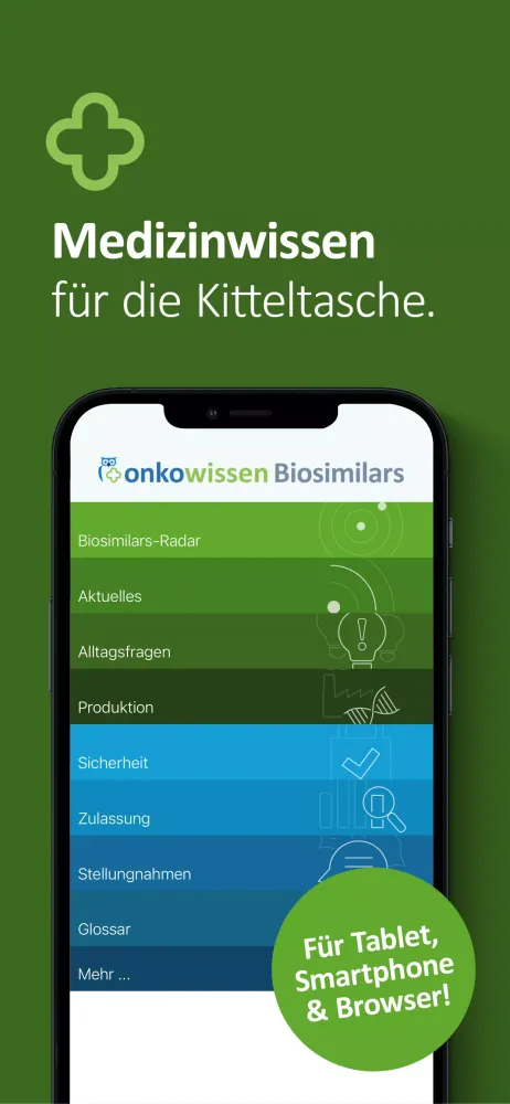 Capturas de pantalla de Biosimilars onkowissen