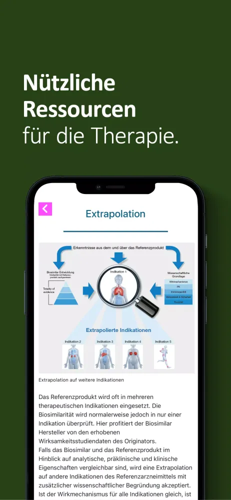 Capturas de pantalla de Biosimilars onkowissen