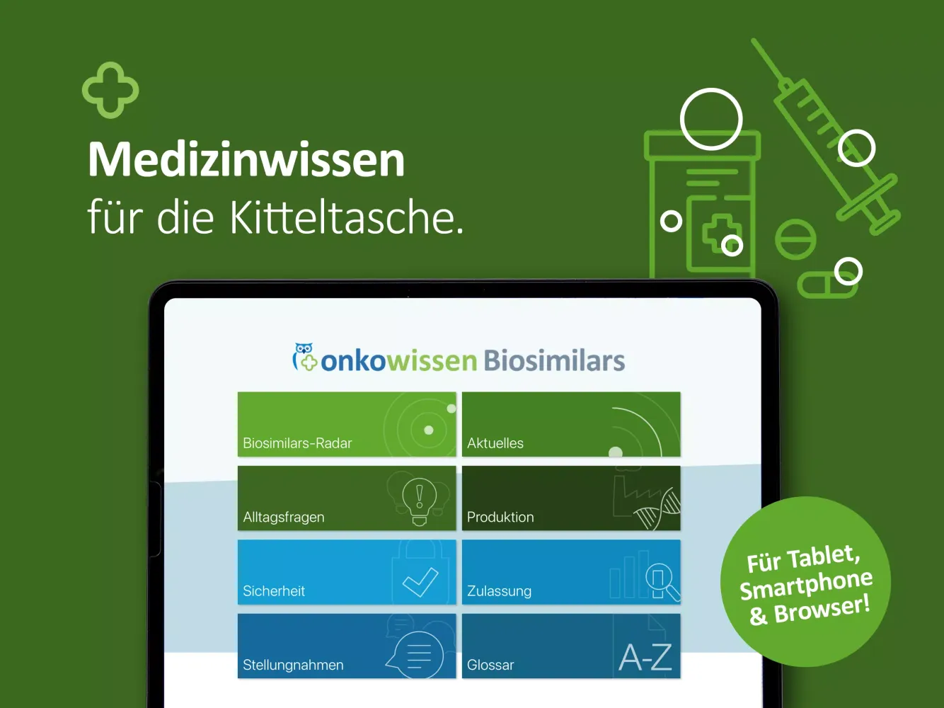 Capturas de pantalla de Biosimilars onkowissen
