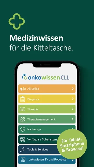 Zrzuty ekranu CLL onkowissen
