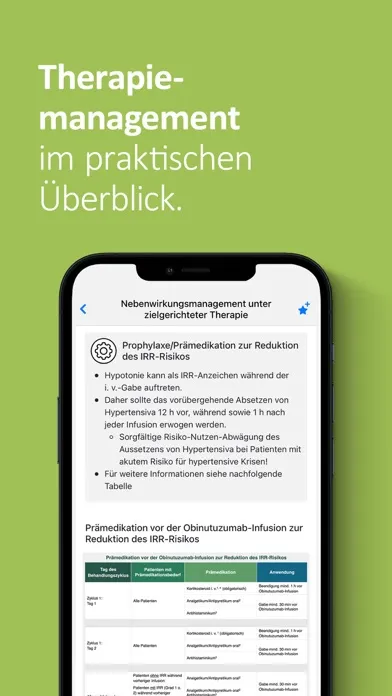 Zrzuty ekranu CLL onkowissen