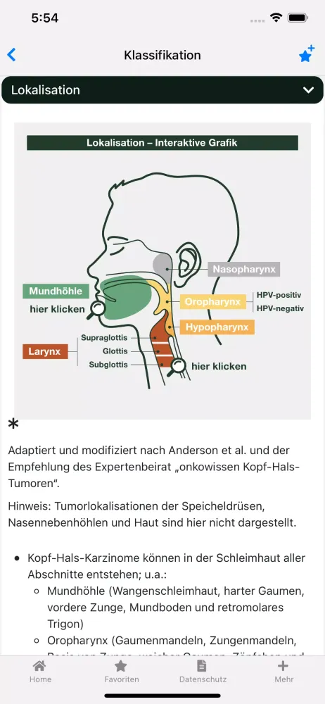 Kopf-Hals-Tumoren onkowissen Screenshots