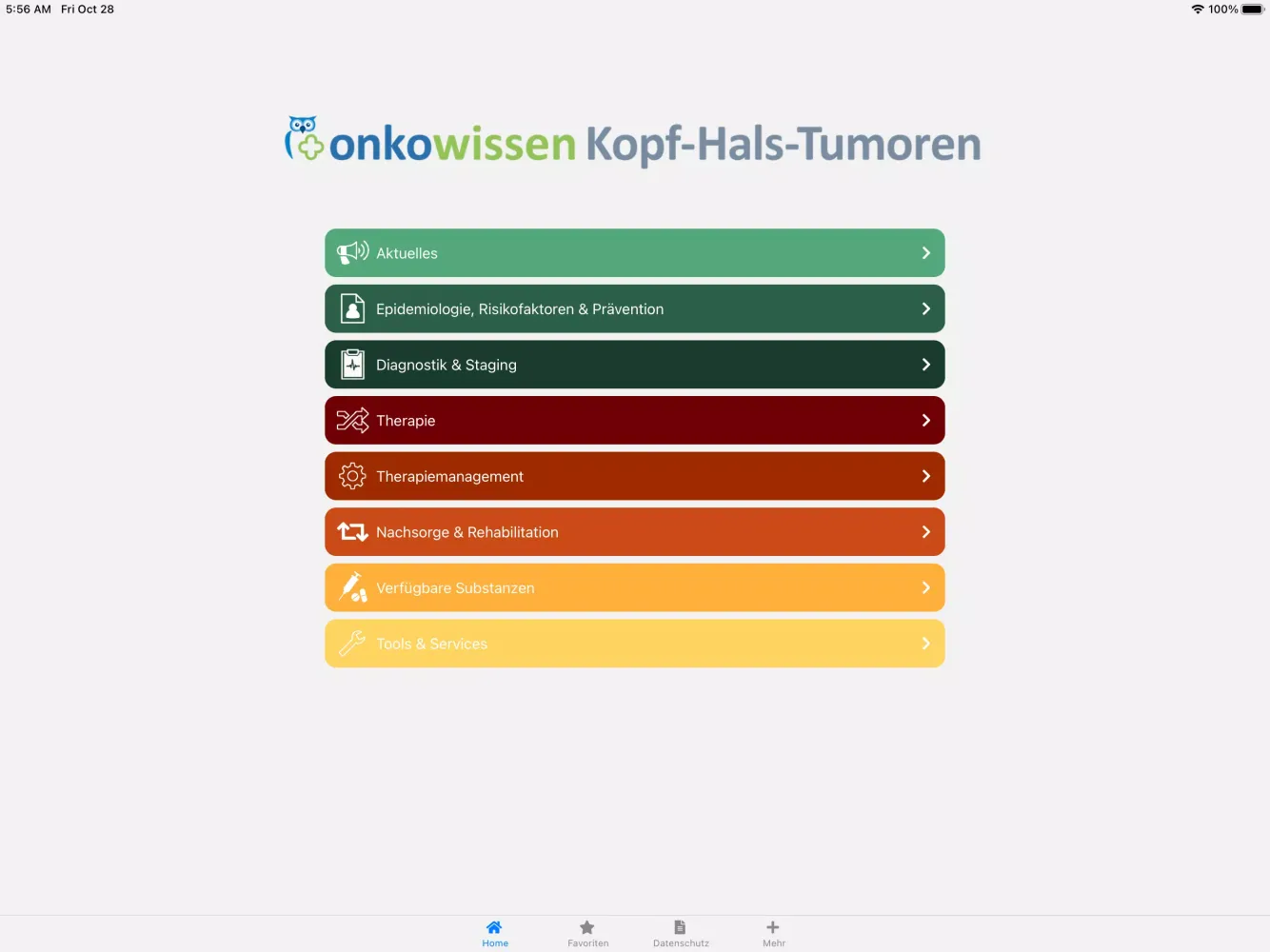 Kopf-Hals-Tumoren onkowissen Screenshots