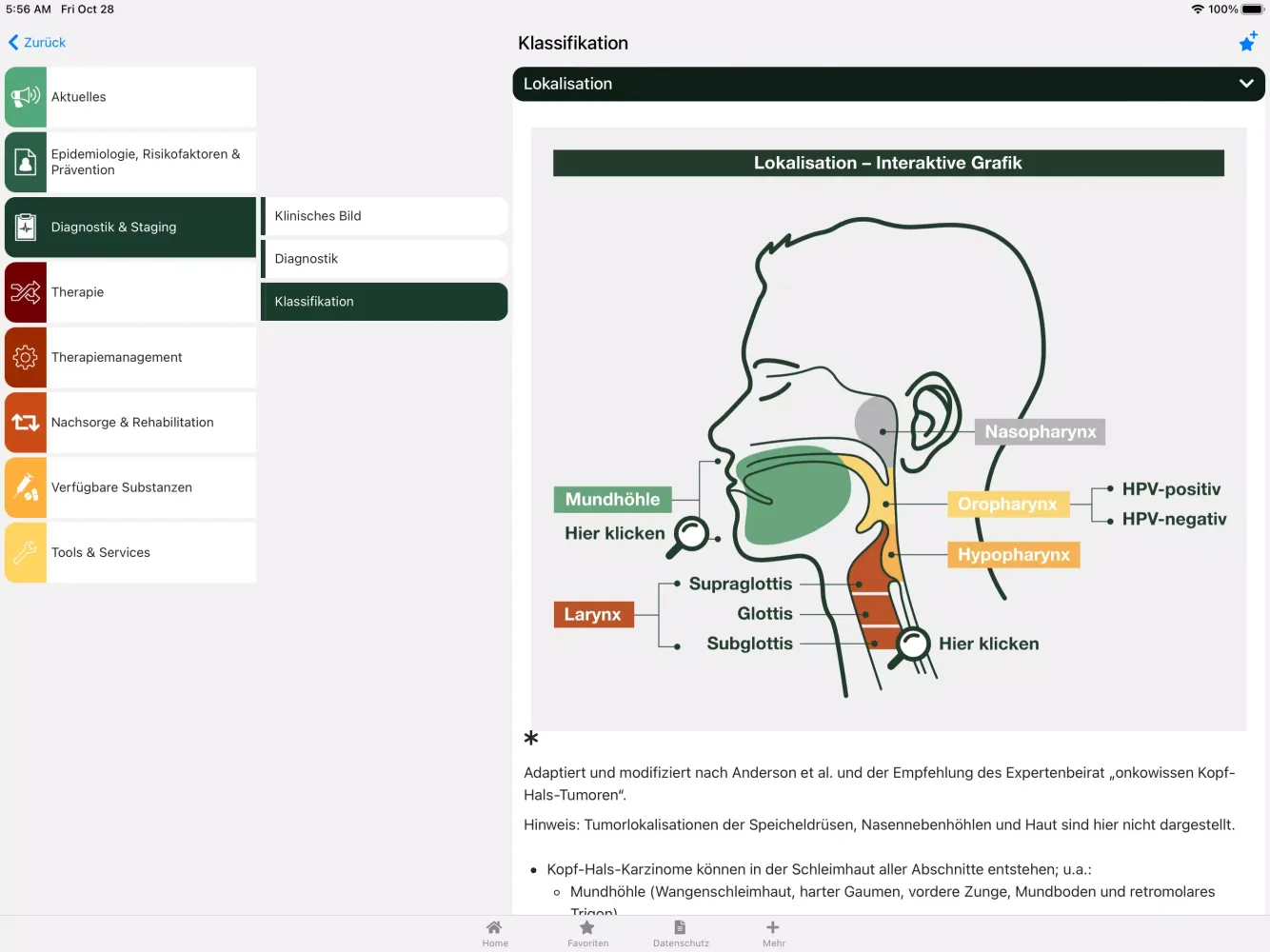 Kopf-Hals-Tumoren onkowissen Screenshots