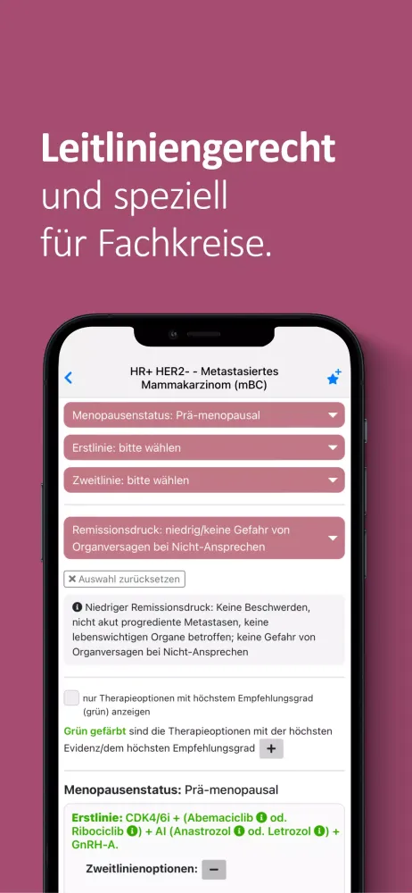 Mammakarzinom onkowissen Screenshots